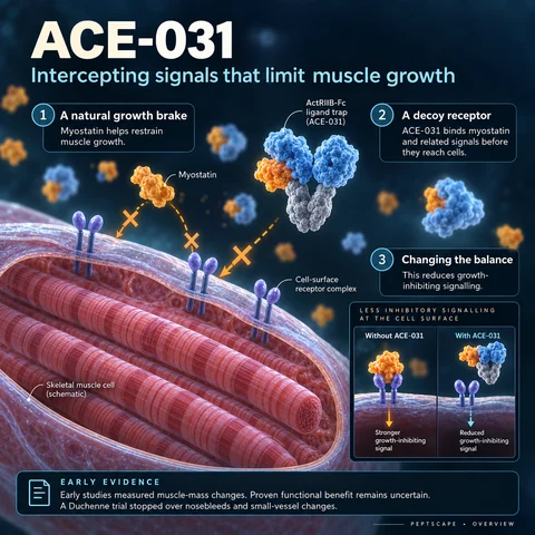 ACE-031: Overview scientific diagram. Open full size to read labels; evidence and limitations appear in the profile.