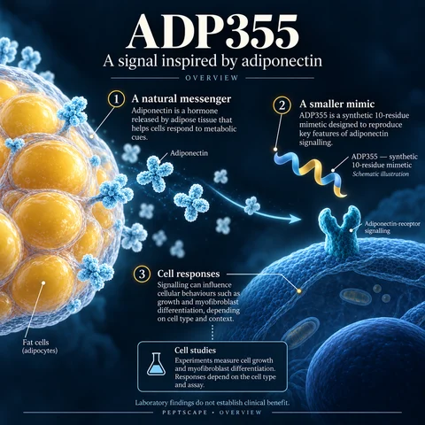 ADP355: Overview scientific diagram. Open full size to read labels; evidence and limitations appear in the profile.
