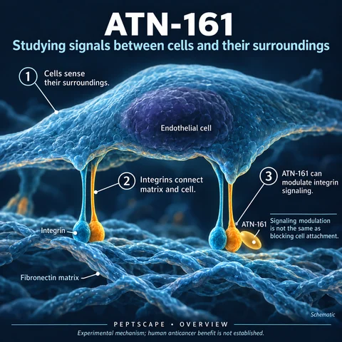 ATN-161: Overview scientific diagram. Open full size to read labels; evidence and limitations appear in the profile.