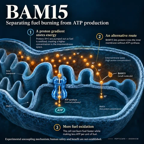 BAM15: Overview scientific diagram. Open full size to read labels; evidence and limitations appear in the profile.