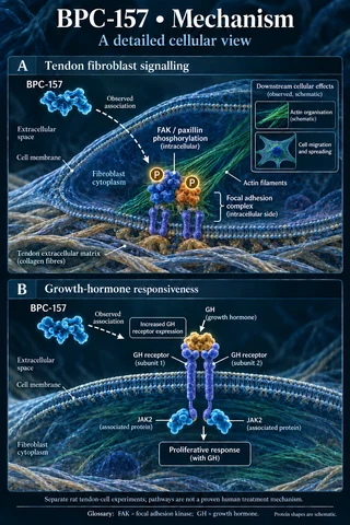 BPC-157: Medical scientific diagram. Open full size to read labels; evidence and limitations appear in the profile.