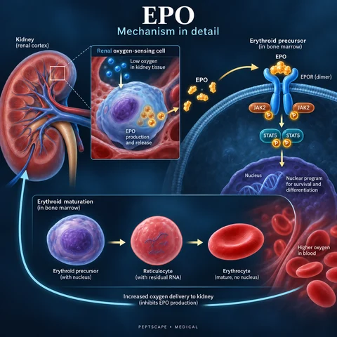 EPO: Medical scientific diagram. Open full size to read labels; evidence and limitations appear in the profile.
