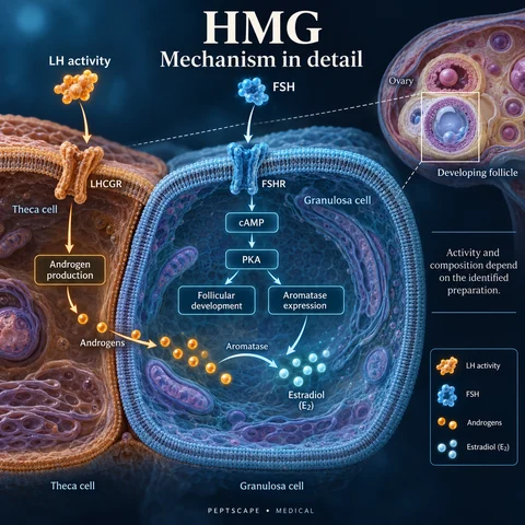 HMG: Medical scientific diagram. Open full size to read labels; evidence and limitations appear in the profile.