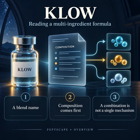 KLOW: Overview scientific diagram. Open full size to read labels; evidence and limitations appear in the profile.
