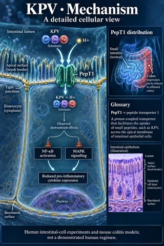 KPV: Medical scientific diagram. Open full size to read labels; evidence and limitations appear in the profile.