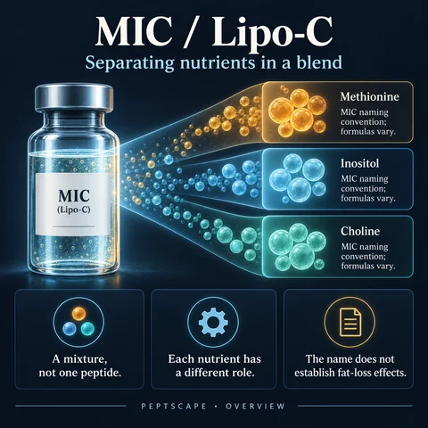 MIC / Lipo-C: Overview scientific diagram. Open full size to read labels; evidence and limitations appear in the profile.