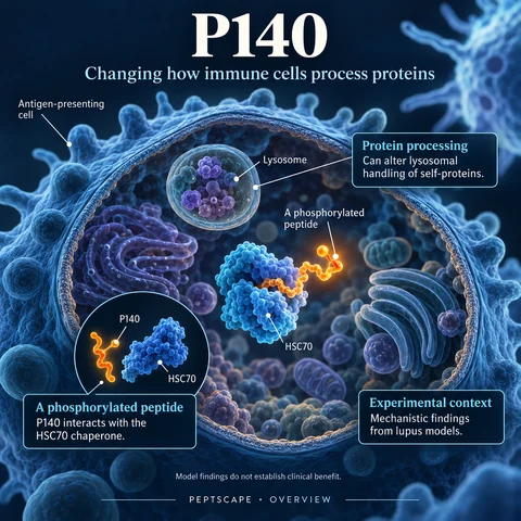 P140: Overview scientific diagram. Open full size to read labels; evidence and limitations appear in the profile.