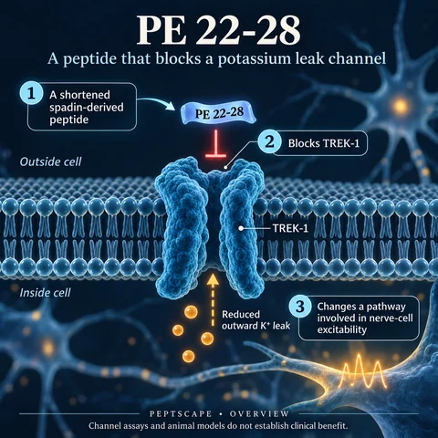 PE 22-28: Overview scientific diagram. Open full size to read labels; evidence and limitations appear in the profile.