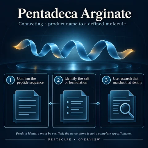 Pentadeca Arginate: Overview scientific diagram. Open full size to read labels; evidence and limitations appear in the profile.