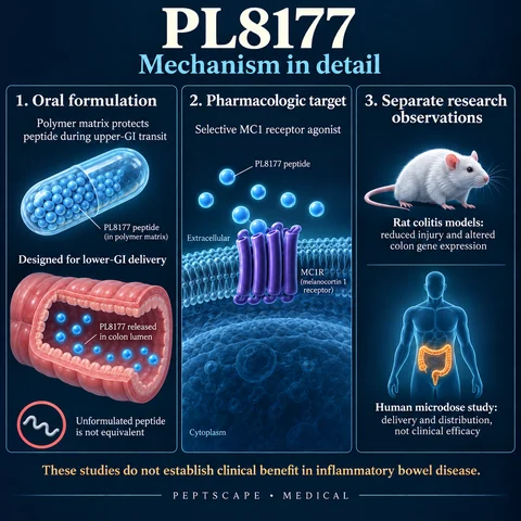 PL8177: Medical scientific diagram. Open full size to read labels; evidence and limitations appear in the profile.