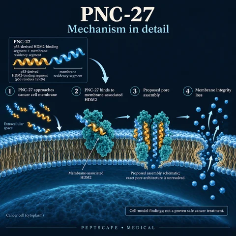 PNC-27: Medical scientific diagram. Open full size to read labels; evidence and limitations appear in the profile.