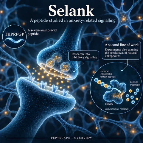 Selank: Overview scientific diagram. Open full size to read labels; evidence and limitations appear in the profile.