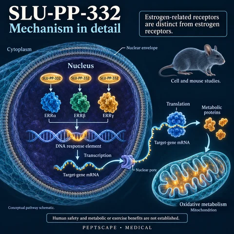 SLU-PP-332: Medical scientific diagram. Open full size to read labels; evidence and limitations appear in the profile.