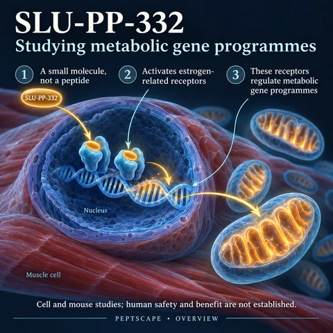 SLU-PP-332: Overview scientific diagram. Open full size to read labels; evidence and limitations appear in the profile.