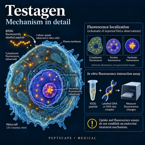 Testagen: Medical scientific diagram. Open full size to read labels; evidence and limitations appear in the profile.